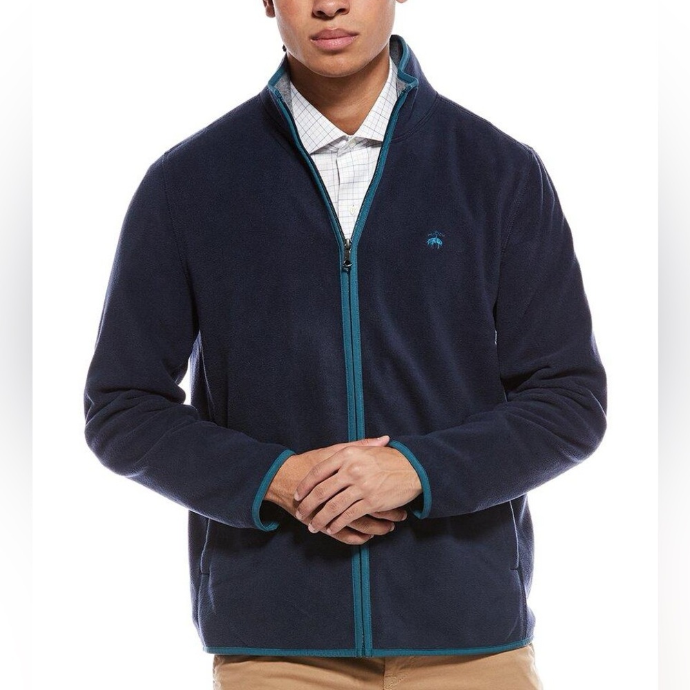 Brooks Brothers Fleece Zip Blue XL